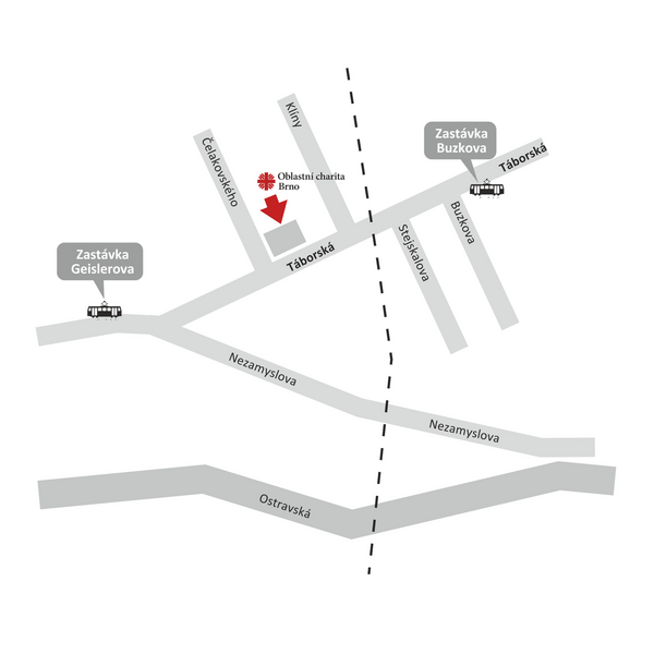 Mapa Centrum služeb pro lidi bez domova Mapa Centrum služeb pro lidi bez domova